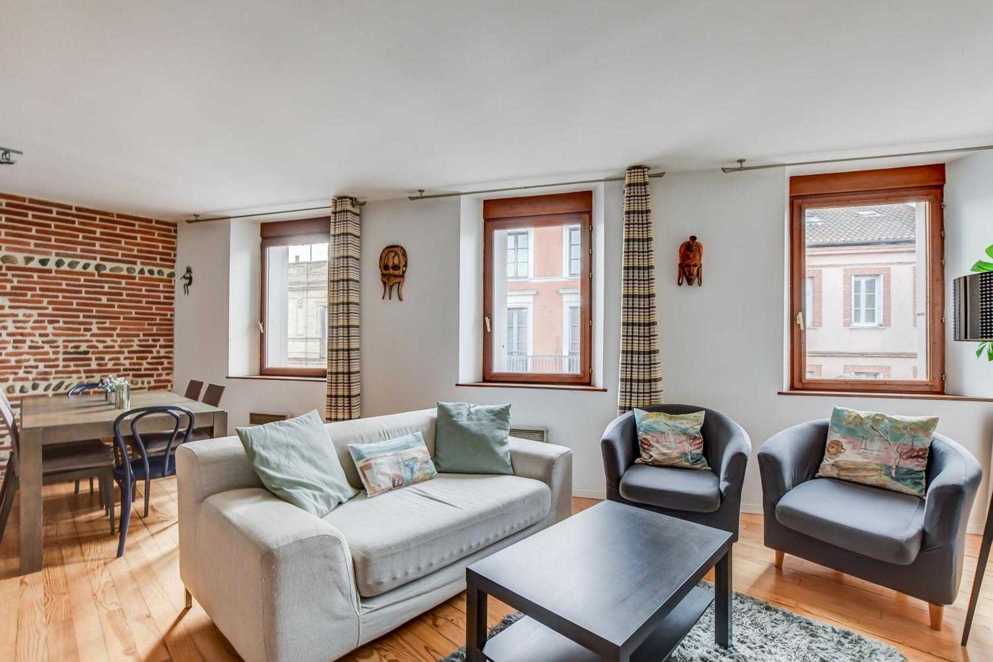 Duplex Tolosa - Pont-Neuf, Dome De La Grave, 2 Bdrs 85M2, Ac, Free Private Car Park - T3 85M2 Avec Clim, Parking Prive Gratuit Luaran gambar